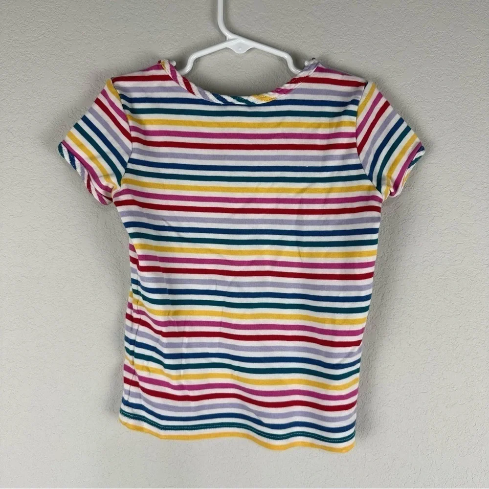 Hanna Andersson Kids Multicolor Stripe Bright Basics Pima Cotton Tee Size 5